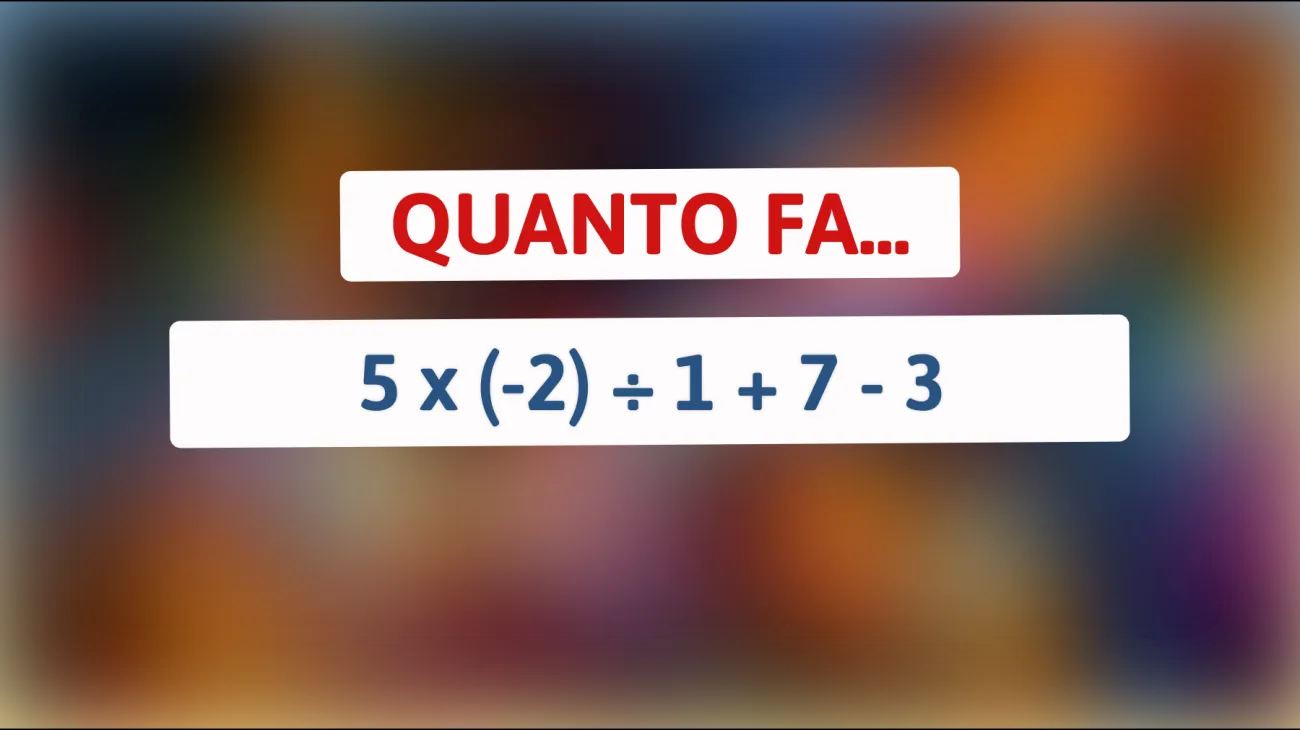 Scopri se sei un vero genio: risolvi questo enigma matematico che sfida il tuo cervello!"