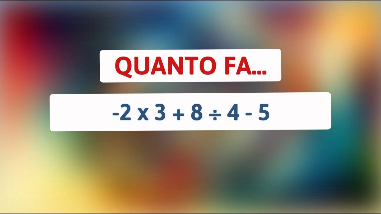 Sfida il tuo cervello con questo enigma matematico: solo l'1% riesce a risolverlo correttamente! Sei tra i pochi eletti?"