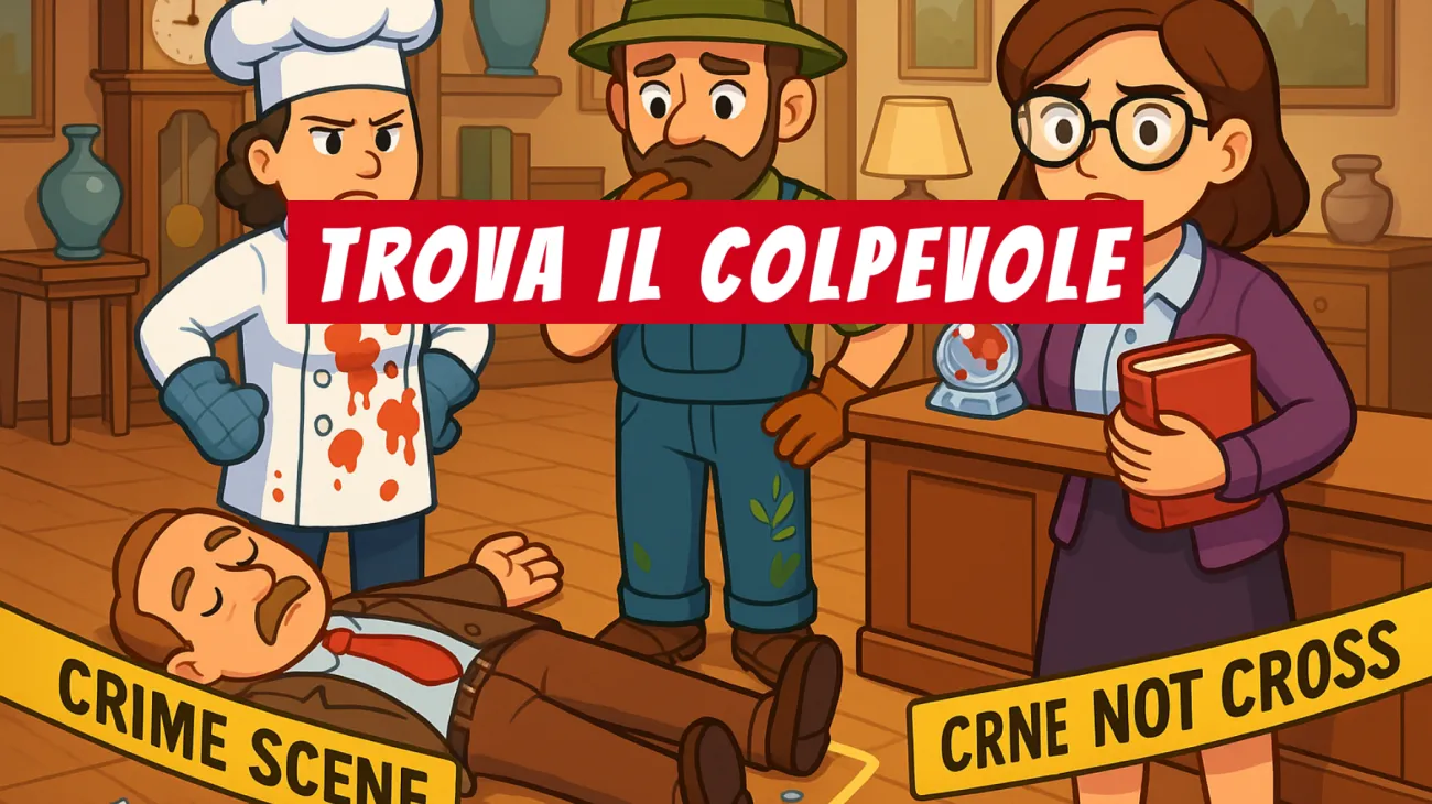 Solo chi ha un vero cervello da detective riesce a risolvere questo indovinello impossibile: chi ha ucciso l’antiquario? Sfida la tua mente!"