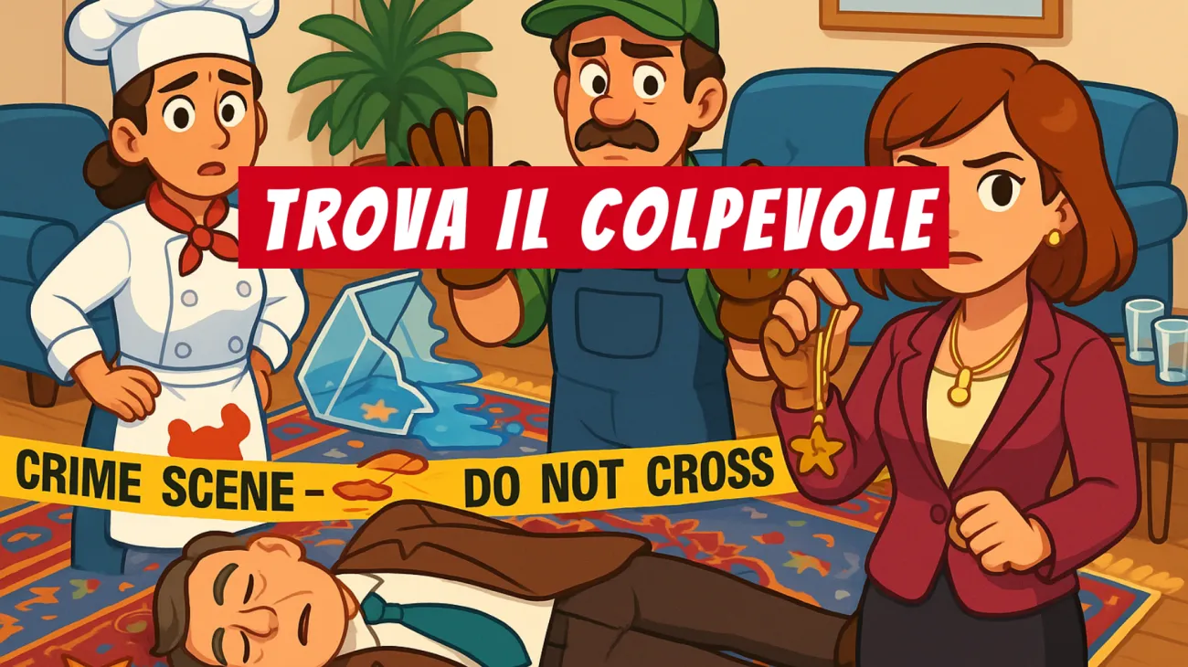 Solo i veri geni riescono a risolvere questo mistero: riesci a scoprire chi è il colpevole nella villa del tycoon? Sfida te stesso!"